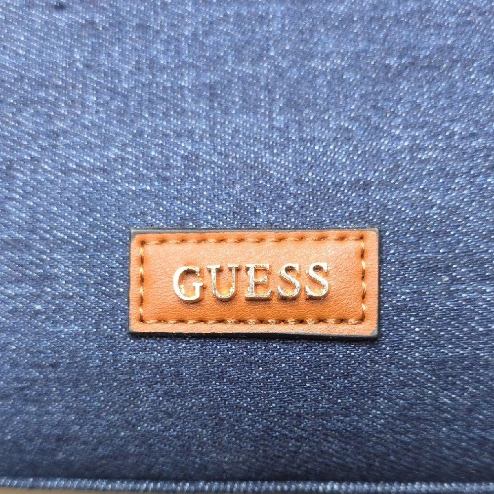 GUESS Blue and Tan Crossbody Bag - Picture 2 of 6